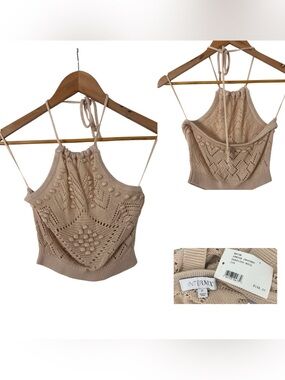 Intermix Stevie Knit Crop Halter Top